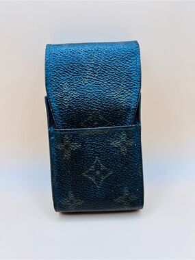Louis Vuitton Vintage Monogram Cigarette / Accessory Pouch Brown and Tan. GC